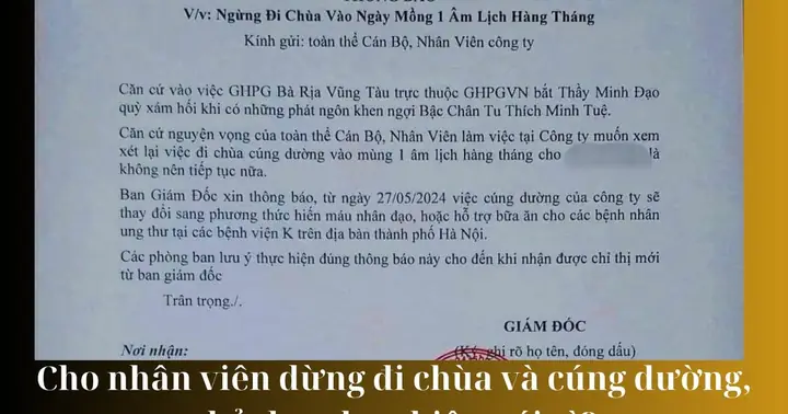 Cho Nhân Viên Dừng Đi Chùa Và Cúng Dường, Chủ Doanh Nghiệp Nói ...