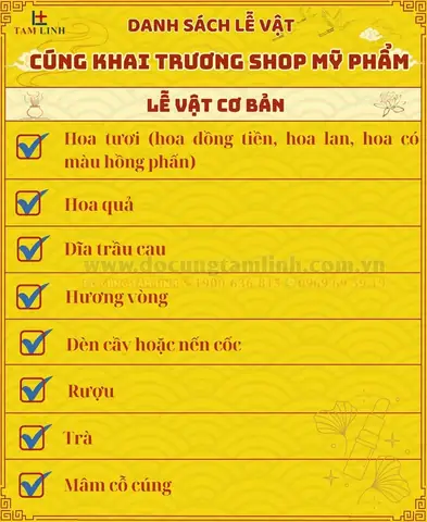 Chuẩn Bị Lễ Vật Cúng Khai Trương Shop Mỹ Phẩm