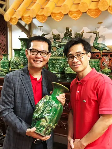 Đồ Thờ Men Sứ Xanh Ngọc Lục Bảo (tone Màu Xanh Lá)