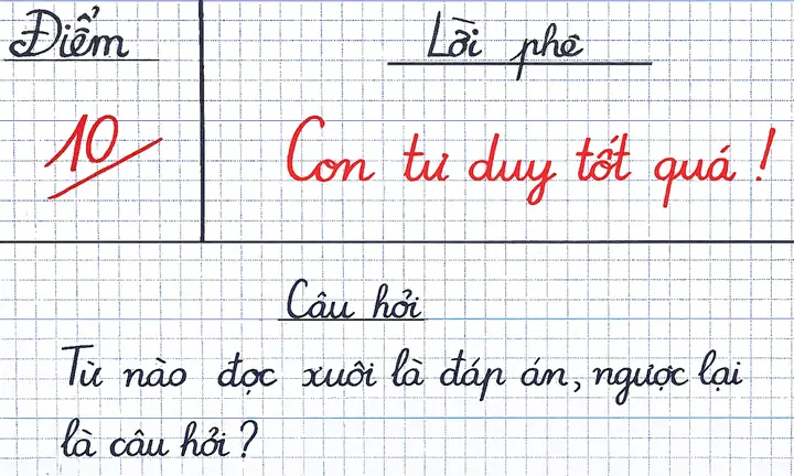 Từ Nào Trong Tiếng Việt Đọc Xuôi Là Đáp Án, Ngược Lại Là Câu Hỏi?