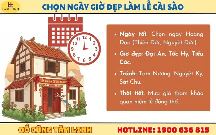 Chọn Ngày Giờ Đẹp Làm Lễ Cài Sào