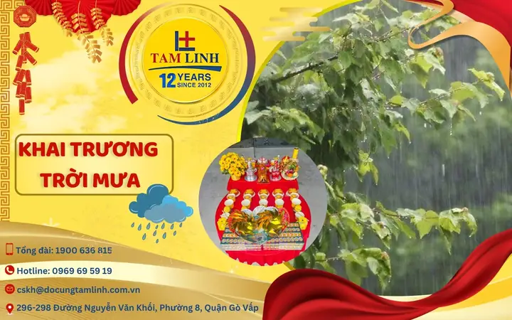 Cúng Khai Trương Trời Mưa Có Tốt Không? Cách Xử Lý