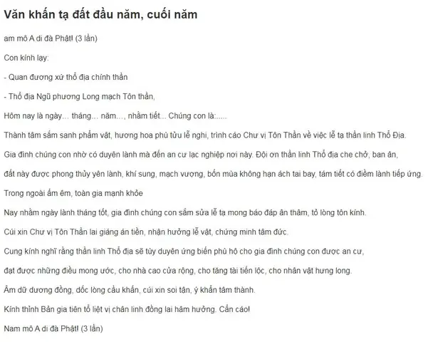 Cẩm Nang Văn Khấn Và Lễ Vật Cúng Ông Chủ Đất, Bà Chủ Đất Chuẩn Tâm Linh