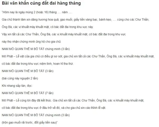 Cẩm Nang Văn Khấn Và Lễ Vật Cúng Ông Chủ Đất, Bà Chủ Đất Chuẩn Tâm Linh