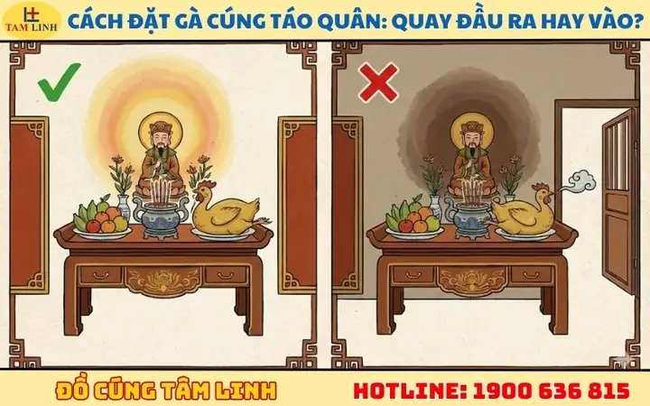 Cách Đặt Gà Cúng Ông Công Ông Táo: Quay Đầu Ra Hay Vào?