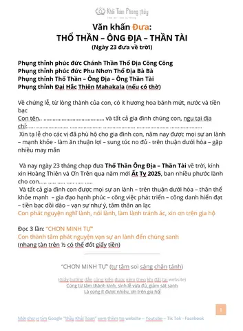 Văn Khấnvăn Khấn Đưa:thổ Thần – Ông Địa – Thần Tài(ngày 23 Đưa Về Trời)