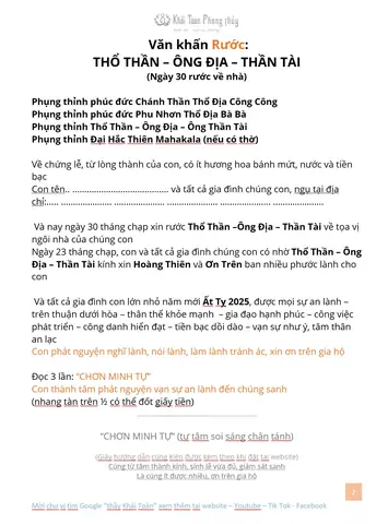 Văn Khấn Rước:thổ Thần – Ông Địa – Thần Tài(ngày 30 Rước Về Nhà)