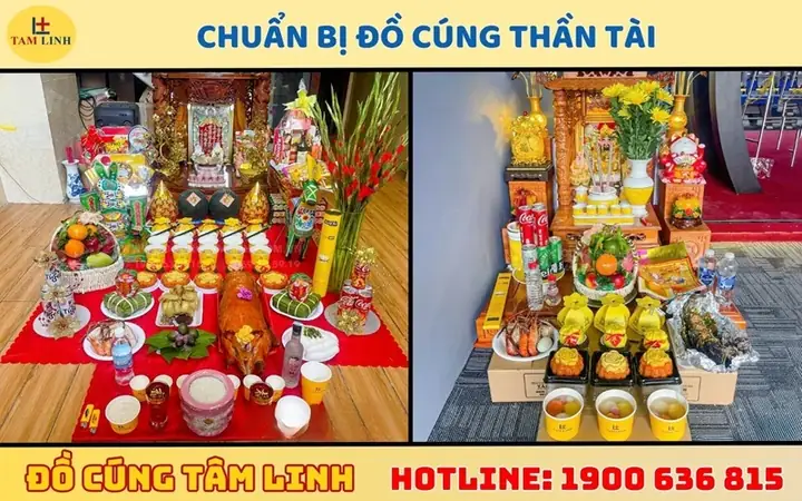 Bước 2: Chuẩn Bị Mâm Lễ Vật Cúng Thần Tài Đầy Đủ