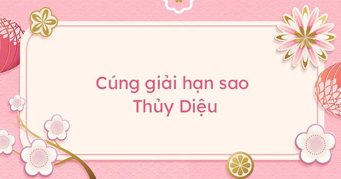 Cách Cúng Sao Thủy Diệu 2026