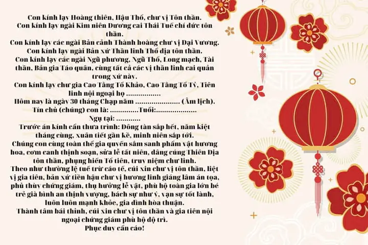 Cẩm Nang Chuẩn Bị Mâm Cúng Tất Niên Cuối Năm Cho Mọi Gia Đình