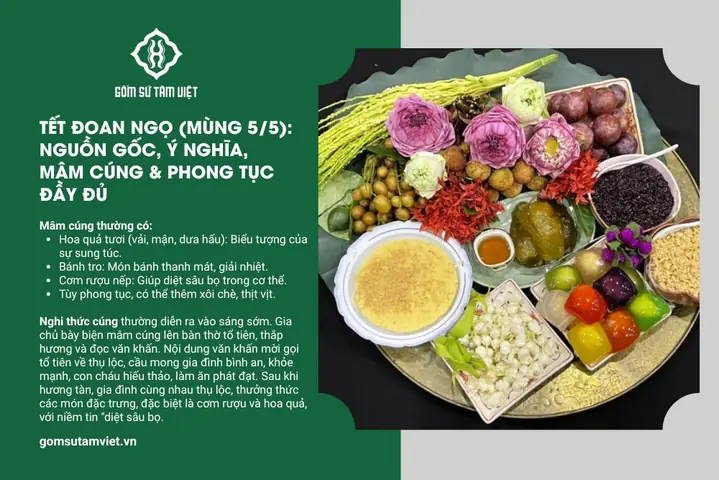 Mâm Cúng Tết Đoan Ngọ Và Nghi Thức Cúng