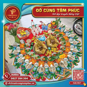 Mâm Cúng Đầy Tháng Cho Bé Trai Gói 2 Vịt