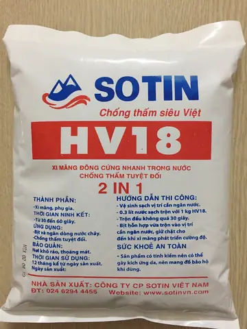 Hv18 - Xi Măng Đông Cứng Nhanh Chống Thấm