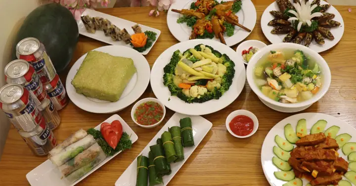 Mâm Cỗ Chay Cúng Giao Thừa - Cơm Chay