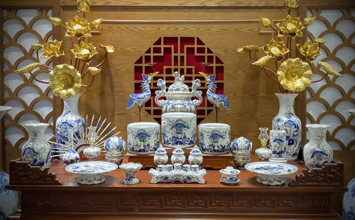 Bộ Đồ Thờ Lộc Phát Hoa Sen