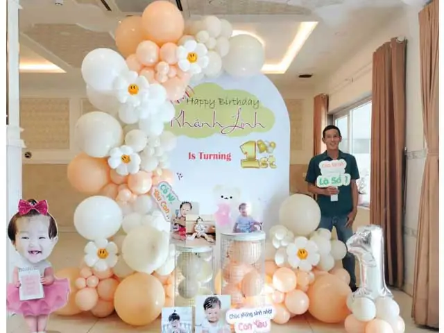 Trang Trí Đầy Tháng Cho Bé Gái, Bé Trai Đơn Giản Tại Nhà Ở Bình Dương