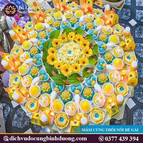Mâm Cúng Thôi Nôi Bé Gái - Đồ Cúng Việt Bình Dương