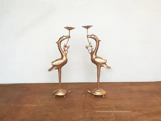 Hạc Đồng Thờ Cúng Cao 45cm Cho Bàn Thờ Nhỏ - Dt157