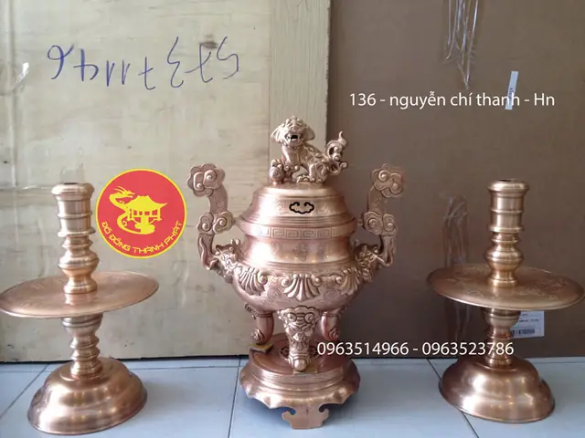 Top 5 Bộ Đồ Thờ Cúng Bằng Đồng Đỏ Phổ Biến Nhất Hiện Nay