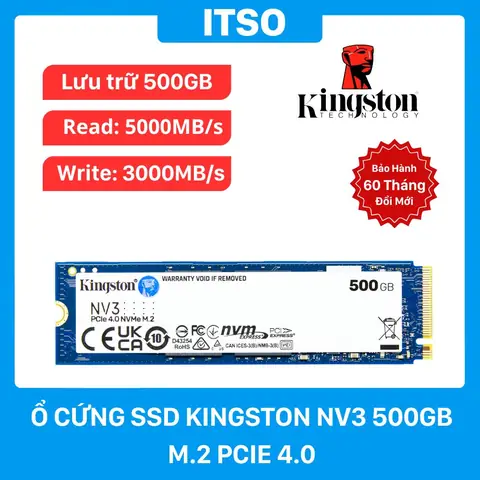 Ổ Cứng Ssd Kingston Nv3 500gb M.2 Pcie 4.0 X4 Nvme - Tin Học ...
