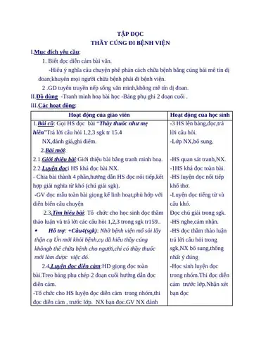 Tuần 16. Thầy Cúng Đi Bệnh Viện - Tập Đọc 5 - Giáo Án Xịn - Website ...