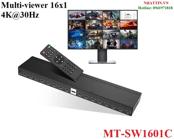 Bộ Gộp Tín Hiệu Hdmi Multi-viewer 16 Vào 1 Ra 4k@30hz Hiển Cùng ...