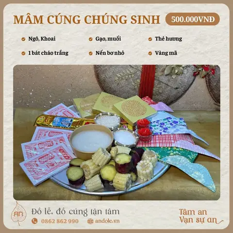Mâm Cúng Chúng Sinh Rằm Tháng 7 - Mẫu 1
