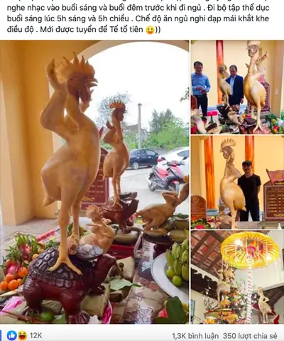 Những Con Gà Được Tạo Thế Vô Cùng Độc Đáo, Thậm Chí Đứng Được Bằng 2 Chân, Giơ 2 Chân Trước Lên Trời Khiến Người Xem Không Khỏi Ngạc Nhiên Và Trầm Trồ, Khen Ngợi.