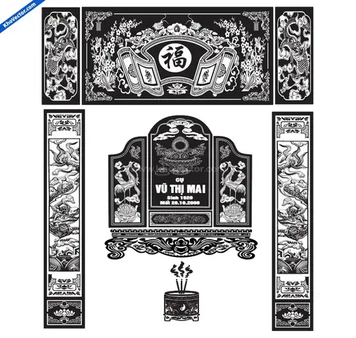 Thờ Cúng, Tâm Linh, Tưởng Nhớ. File Corel 2 - Vector6.com