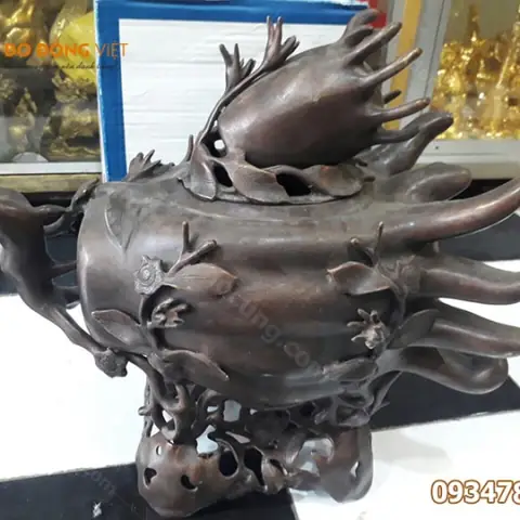 Đỉnh Đồng Thờ Cúng Giá Rẻ Hình Quả Phật Thủ