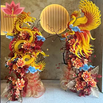 Oản Lễ Long Phụng Sum Vầy Thờ Cúng Đẹp, Nghệ Thuật Mẫu F02