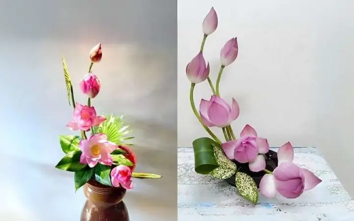 20+ Mẫu Cắm Hoa Sen Cúng Phật Đẹp, Tươi Lâu & Ý Nghĩa Tâm Linh