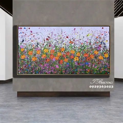 Tranh Sơn Dầu Vườn Hoa Thức Giấc Sdtc125 / – Sắc Màu Hoa ...