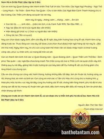 Bài Cúng Về Nhà Mới Thuê