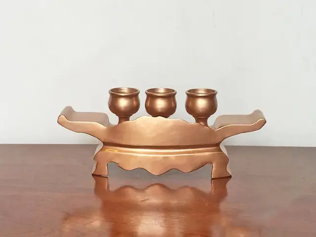 Khay Ba Chén Bằng Đồng Đỏ Đựng Nước Rượu - Dt226 | Đồ Thờ ...