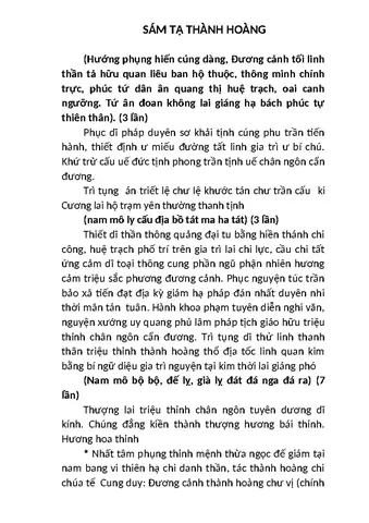 Khoa Cúng Sám Tạ Thành Hoàng: Ý Nghĩa, Văn Khấn Và Nghi Thức Chi Tiết