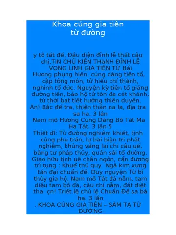 Cẩm Nang Nghi Lễ Cúng Từ Đường Chi Tiết Và Trọn Vẹn Nhất