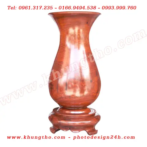 Đồ Thờ Cúng Bằng Gỗ Để Bàn Thờ : Bình Bông Gỗ Hương