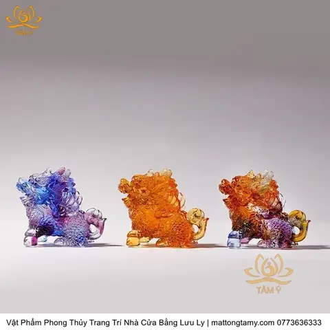 Tượng Trang Trí Nhà Cửa Hình Kỳ Lân Bằng Lưu Ly Cao Cấp ...