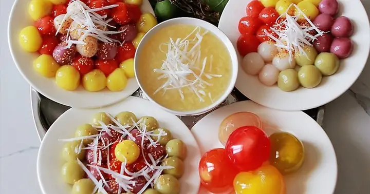 Cách Làm Bánh Trôi, Bánh Chay Ngũ Sắc Đẹp Mắt Cúng Tết Hàn Thực