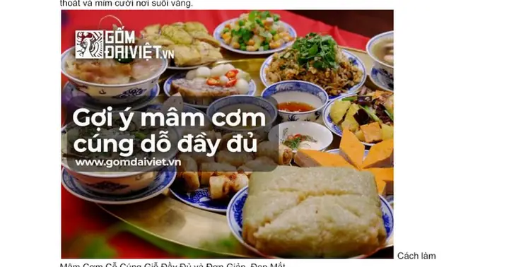 Hướng Dẫn Chi Tiết Cách Làm Mâm Cơm Cúng Giỗ Đầu Chuẩn Nhất