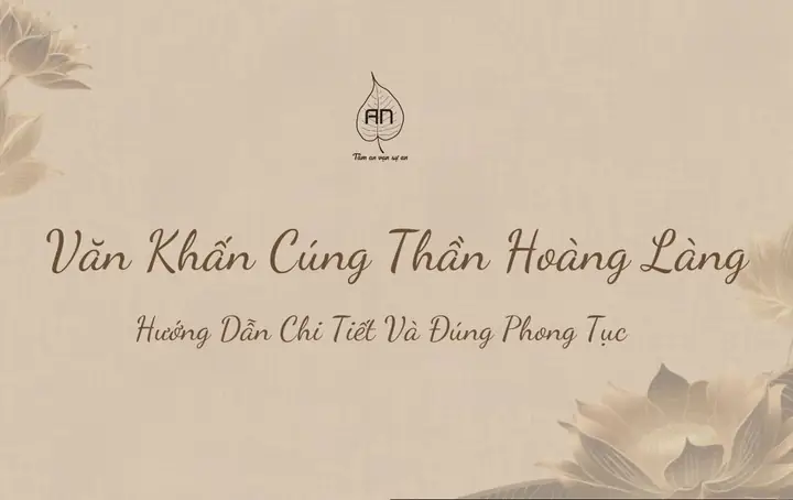 Văn Khấn Cúng Thần Hoàng Làng Đúng Phong Tục - Hướng Dẫn ...