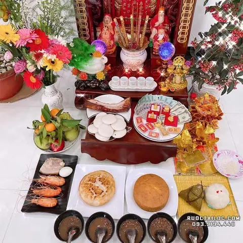 Mâm Cúng Ông Địa Thần Tài Mặn Gồm:
