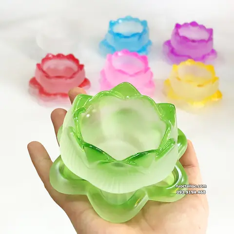 Đế Đèn Cầy - Đế Nến Lưu Ly Nhiều Màu Đẹp Giá Tốt Nhất