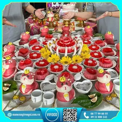 Mâm Cúng Thôi Nôi Bé Gái ( Gói Căn Bản )