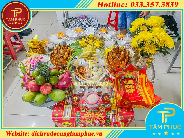 Mâm Cúng Giỗ Tổ Nghề May - Đồ Cúng Tâm Phúc Trọn Gói Tâm Phúc