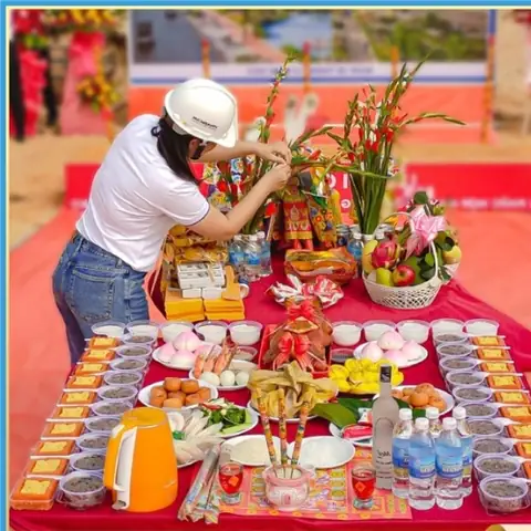 Mâm Cúng Giỗ Tổ Ngành Xây Dựng