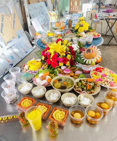 Mâm Cúng Khai Trương Gói Chay