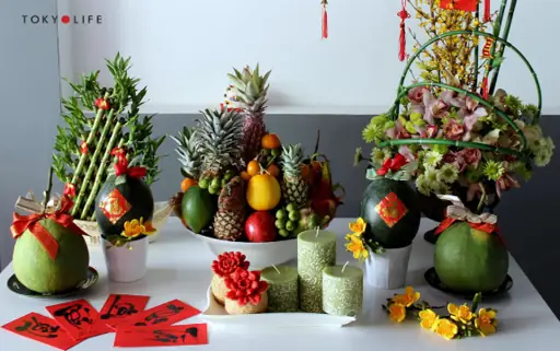 Cách Bày Trí Mâm Ngũ Quả Thờ Cúng Gia Tiên Dịp Tết