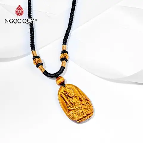 Mặt Dây Chuyền Phật Bản Mệnh Đá Mắt Hổ Vàng Nâu Trang Sức Đá ...